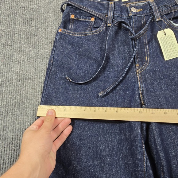 Levis XL Culotte Jeans Womens 27 Dark Wash Wide Leg Cropped 100% Cotton NEW - Picture 7 of 16